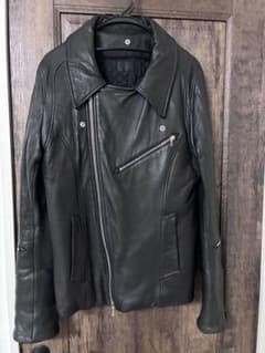 Coal Black ダークブラウン レザーライダースジャケットのサムネイル