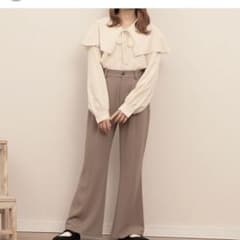 カットジョーゼットセミフレアパンツ　milのサムネイル