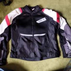 KOMINE バイクジャケット メッシュ ブラック/ホワイト/レッドのサムネイル