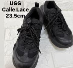 【UGG】Calle Lace 厚底スニーカー オールブラック 23.5cm