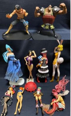 ONE PIECE 피규어 10점 set 나미비비 한콕 메로나 정크 포함
