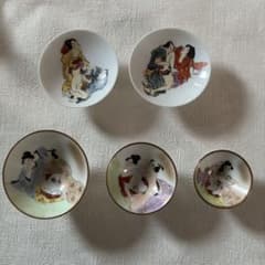 九谷焼 春画 盃 お猪口 美術品 九谷焼 浮世絵 春画 盃 お猪口 5点セット - メルカリ