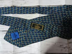 FENDI ネクタイ ブルー系 総柄 シルクのサムネイル