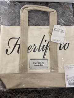Herlipto mini tote トートバッグ 白 ルミネ タグ付 未使用 - メルカリ