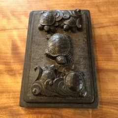 貴重 中国伝統工芸品 亀 彫刻硯 - メルカリ