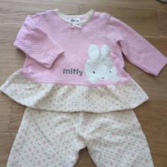 miffy ミッフィー キルト パジャマ 上下セット ピンクのサムネイル