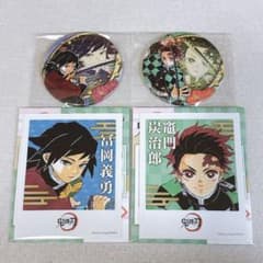 鬼滅の刃 竈門炭治郎 冨岡義勇 コレクション缶バッジ フォトカード