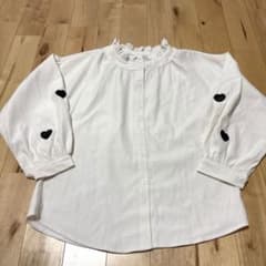 ハート刺繍シャツ160のサムネイル