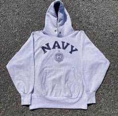 [極美品]90s Champion US.NAVY リバースウィーブ パーカーのサムネイル