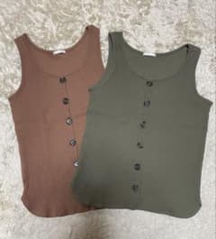 【美品】GUリブ タンクトップ 2枚セット