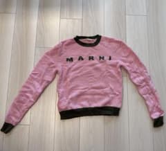 MARNI ロゴニットプルオーバー ピンク×カーキのサムネイル