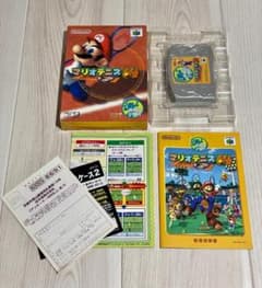 【ハガキ・操作表付完品】N64 マリオテニス64 箱・説明書付き 美品のサムネイル
