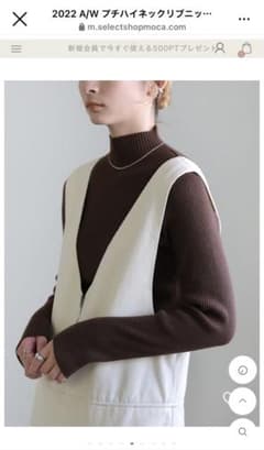 最終お値下げ！2022 A/W プチハイネックリブニットのサムネイル