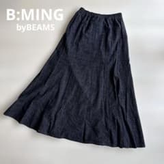 B:MING byBEAMS コットン　フレアスカート　レース　ブラックのサムネイル