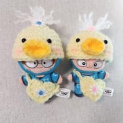 8cm ほわぬい 忍たま ぬい服 ひよこ 鳥 帽子 ハート バッグ ペア