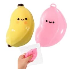 スクイーズ 水感 バナナ型 2点セット ぷにぷに ストレス解消 癒しグッズのサムネイル