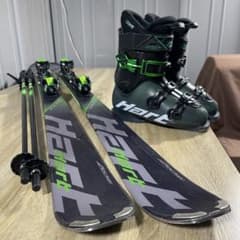 Hart164cm 26/26.5cm ストック115cm付きスキーセット - メルカリ
