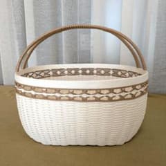 ハンドメイド　クラフトバンドバスケット　かご - 5