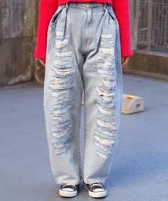 【新品】アナザーエディションAnotherEdition☆ダメージデニムパンツのサムネイル