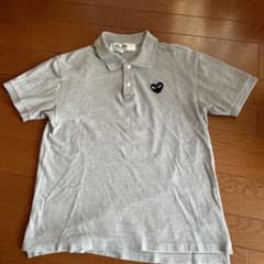 【良品】PLAY COMME des GARÇONS グレー ポロシャツ S m48480174240_1.jpg?1730703518