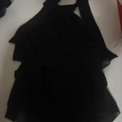 Elamini ホルターネック シフォン ブラウス ブラックのサムネイル