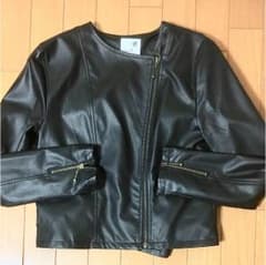 フェイクレザージャケット   黒のサムネイル
