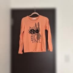 Né-net ネネット キャラクタープリント 長袖Tシャツ オレンジのサムネイル