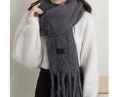 Chicoメランジストール マフラー グレーのサムネイル