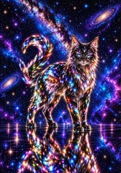 猫 デジタルアート写真 L版 - 2