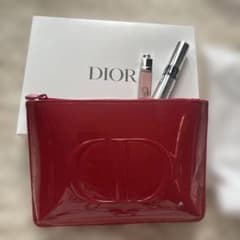 新品未使用 DIOR ノベルティ レッドポーチ ミニマキシマイザー ミニ