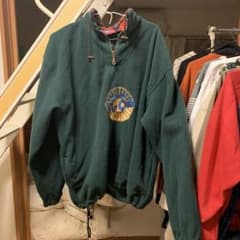 希少品 古着ハーフジップ 深緑のサムネイル