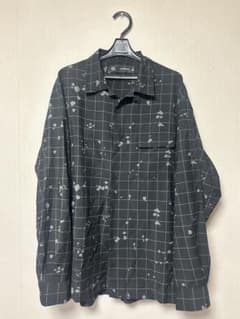 GU×UNDERCOVER チェック柄 長袖シャツ ブラック XLのサムネイル