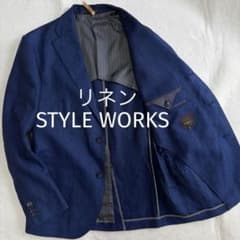 希少 スタイルワークス リネン オックスフォード サマージャケット46 