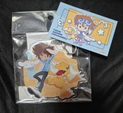 디지몬 어드벤처 아크릴 키홀더 야가미 타이치 아그몬×시나모롤