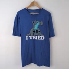 00s Disney スティッチ 半袖Tシャツ ブルー Y2K 美品のサムネイル