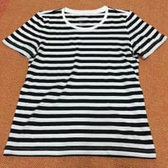 無印 試着のみ！ ボーダーTシャツ Lのサムネイル