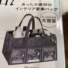 大人のおしゃれ手帖　スヌーピーインテリア家事バッグ　スヌーピー付録のサムネイル