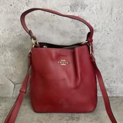 極美品 コーチ 2way ショルダーバッグ バケットバッグ タウン レザー