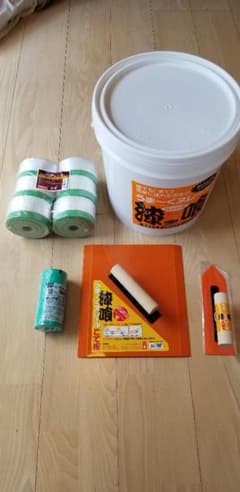 新品未使用　漆喰　DIYセット売り　うま～くヌレール　18㎏　クリーム　送料込みのサムネイル