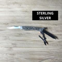 STERLING SILVER シルバー 3wayナイフ 彫金 ペンダントトップ - メルカリ