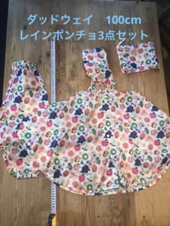 ダッドウェイ　レインポンチョ3点セット　100cm 男女兼用のサムネイル