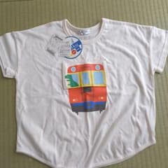 知育 電車プリント Tシャツ 120cm タグ付きのサムネイル