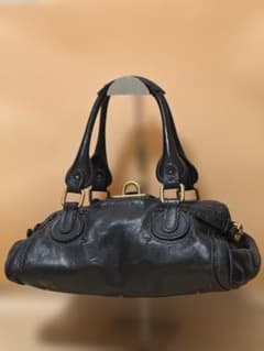 良品 Chloé クロエ パディントン 2way ハンドバッグ 黒 金 鍵無しのサムネイル