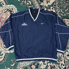 レア NIKE ナイキ 大きめ ナイロン ジャケット ピステ H8 SDN 刺繍