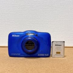 【防水・美品・動作確認済】Nikon COOLPIX S32 青 防水・耐衝撃 Nikon Coolpix S32 (Blue) 13-megapixel waterproof/shockproof