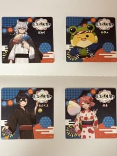 カラフルピーチ　真夏の桃祭り コースター のあ,どぬく,ゆあん,シヴァ4種セットのサムネイル