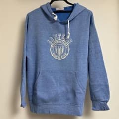 【希少】Jantzen ジャンセン フロントプリント パーカー L ブルー 古着のサムネイル
