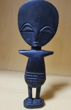アフリカ アシャンティ族 アクアバ人形 木彫 彫像 プリミティブアート