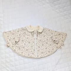 ビスケットクラブ ベビー ポンチョ 小花柄 ボア 80〜95 女の子 アウターのサムネイル