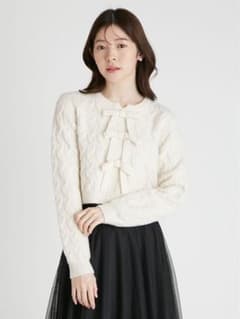 新品未使用】CELFORD♪リボンモチーフケーブルニットプルオーバー